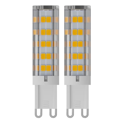 ledscom.de 2 Pieces G9 LED Bulb, Warm White (2800 K), 4.1 W, 501lm, 501lm (4.1w) / Light Colour: Warm White, 2 pieces (pack of 1)