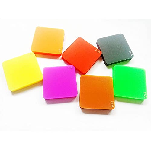 Cnyst Hardness Test Block Kit For Durometer Type A With 7 Different Color Block Hardness Testing Block #TOP2