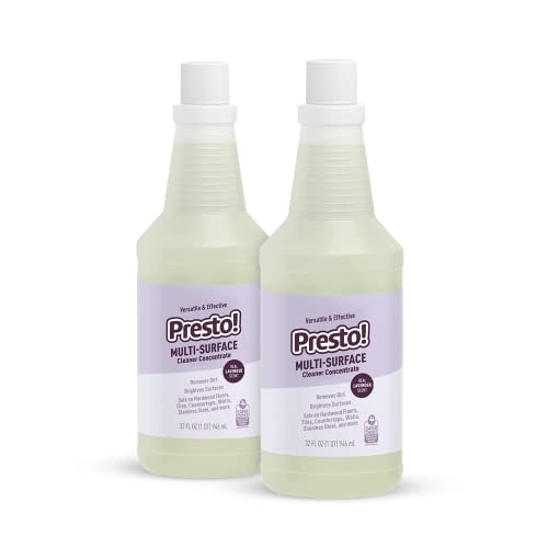Image of Amazon Brand - Presto! Multi-Surface Cleaner Concentrate, 2X Concentrated Formula, Lavender Scent, Cleans Floors, 32 fl oz, 2-Pack
