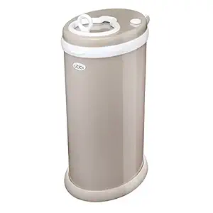 Ubbi Steel Odor Locking Portable Diaper Disposal Bin, No Special Bag Required, Easy To Use, Modern Design, Must Have Diaper Pail, Nappy Bin, Capacity of 55 diapers, Taupe