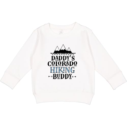 inktastic Colorado Daddy Hiking Buddy Toddler Sweatshirt 5-6 White 350a4