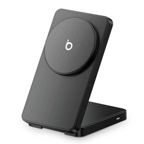 Basike Carregador Sem Fio, Carregador por Indução 15W Compatível para iPhone 16/15/14/13/12 Series e AirPods | Carregamento Rápido com Magnétic | Compatível com Qi (Cinza)