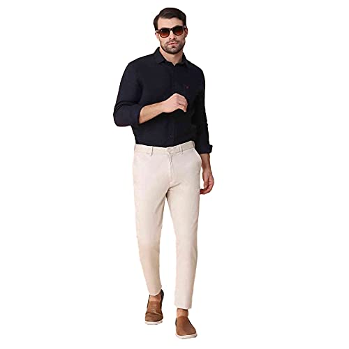 Image of Blackberrys Men's Cotton Blend Regular Casual Trousers