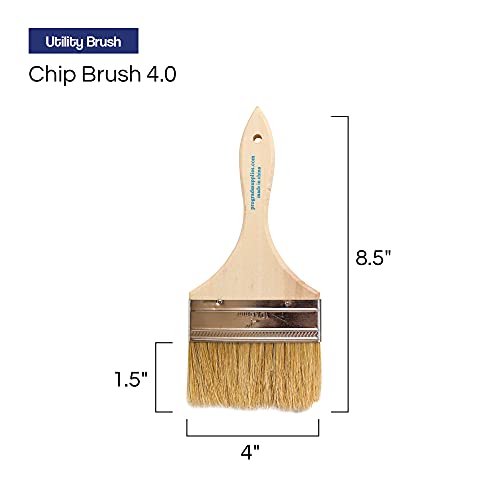 Pro Grade - Chip Paint Brushes - 12 Ea 4 Inch Chip Paint Brush Light Brown #TOP1