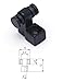 Metallor Guitar Roller String Trees String Retainer Guides Compatible with Strat Tele Style Electric Guitar Parts Replacement with Mounting Screws Pack of 2pcs Black.