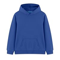 Phedrew Kids Cotton Hoodies Toddlers' Fall Fashion Outfits Pullover Hooded Sweatshirts with Pocket for Boys and Girls（2-14 Years） Blue