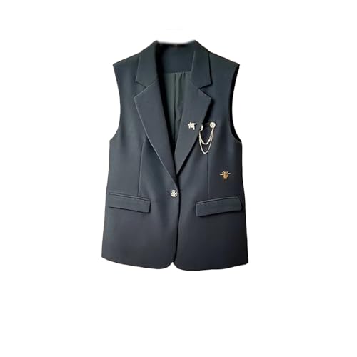 Spring Mid-Long Suit Waistcoat Vest Coat Women Vintage Embroidery Outerwea