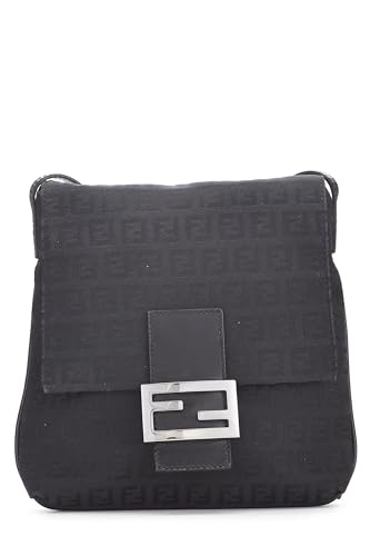 Pre-Loved Black Zucchino Canvas Tube Messenger Bag Small, Black - Main Image