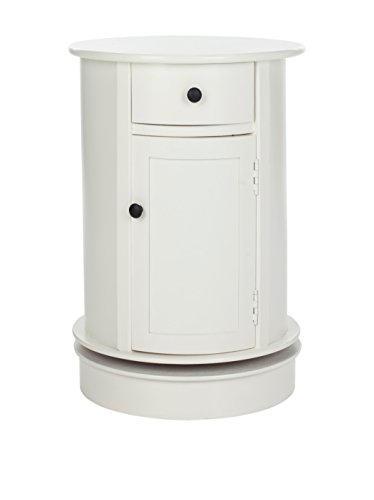 Safavieh EUH5712C Victoria Armoire Ovale Pin Crème en Détresse 44 x 44 x 66,04 cm