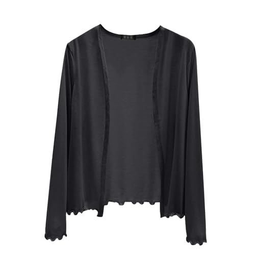 Generisch Cárdigan de verano ligero para mujer, chaqueta fina de verano para mujer, tallas grandes, cárdigan de punto de manga larga, kimono, protección solar, poncho de playa, elegante cárdigan de