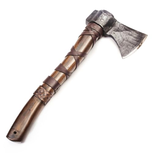 Image of Norse Tradesman Viking Throwing Axe, 14 in, Carbon Steel, Ash Handle