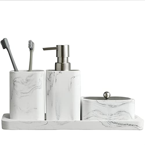 Versatile e funzionale: può essere messo in cucina, lavanderia o accanto a qualsiasi lavandino. Organizza e migliora il tuo bagno rapidamente e senza sforzo con questo set di vanità. Perfetto per lo spazio libero sul tuo top di vanità, controsoffitto o tavolo da trucco.