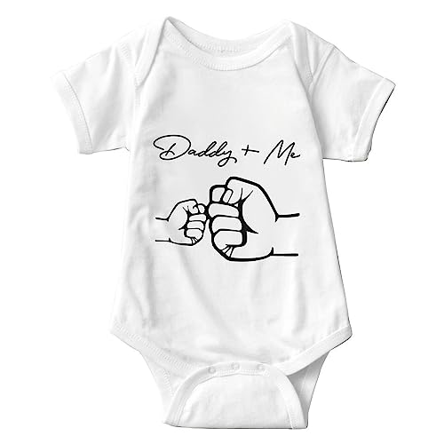 listery Daddy and Me Bodysuit Infant Baby Bodysuit I Love Dad Bodysuit Funny Father's Day Outfits 0-6Months