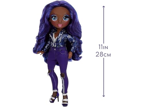 Muñeca Rainbow High Krystal Bailey 572114EUC con conjuntos de moda y soporte 4
