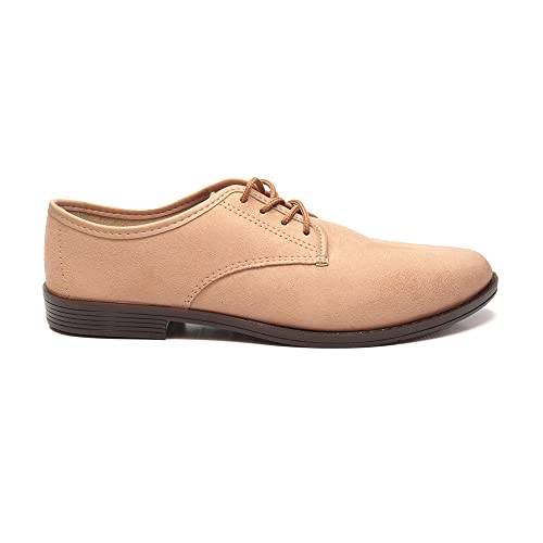 Sapato Feminino Moleca Oxford Camurça Nude 37