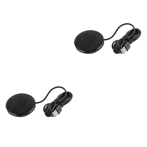 DIYEAH Lot De 2 Bras De Microphone Omnidirectionnels 360° pour Pc pour Conférences Téléphoniques Et Réunions Blanc