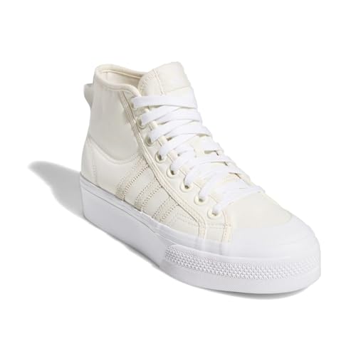 Image of adidas Womens Nizza Platform Sneakers Shoes Casual - Beige - Size 8 M