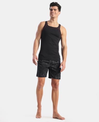 Image of Jockey US54 Men Super Combed Cotton Square Neck Gym Vest with Graphic Print