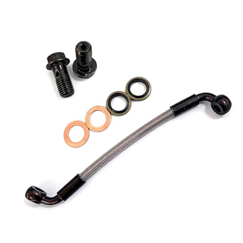 Tuyau d'embrayage moto en acier tressé robuste 200cm raccord coudé 90 degrés