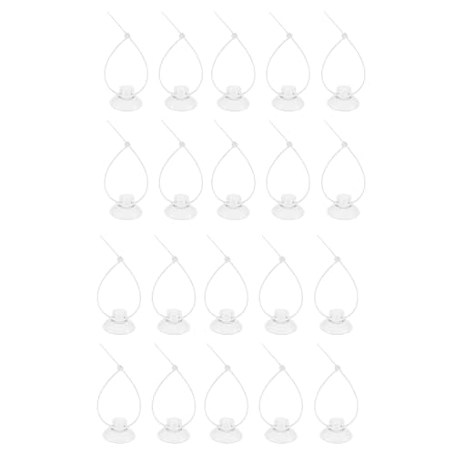 CAPASTEC Aquarium Suction Cups, Clear Suction Cups with 30 Zip Ties, Suction Cups Airline Tubing Holder, Aquarium Sucker Fish Tank Accessories, 0.98