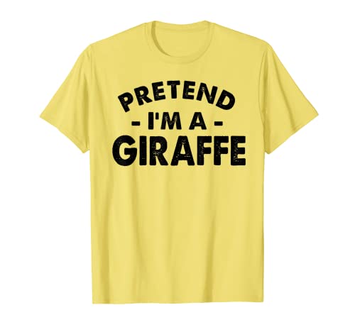 Pretend I'm A Giraffe Funny Pigro Halloween Costume Uomo Donna Maglietta