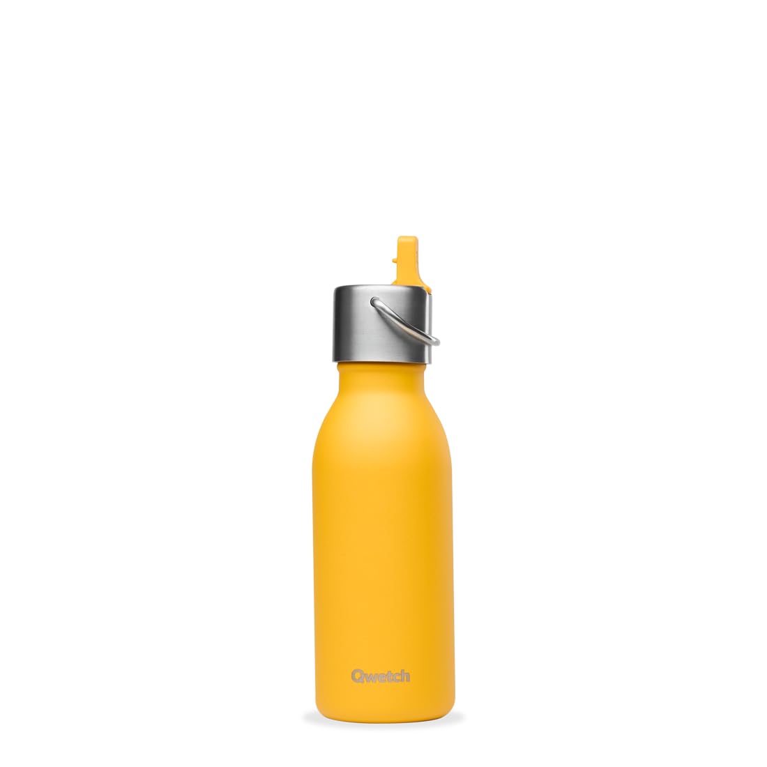 QWETCH Gourde thermique Kids Curry jaune - Bec en acier inoxydable - Écolière et sportive - 24 h de froid, 12 h de chale