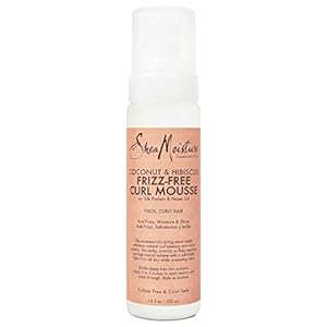 SheaMoisture Curl Mousse Coconut and Hibiscus for Frizz Control Styling Mousse with Shea Butter 7.5 oz