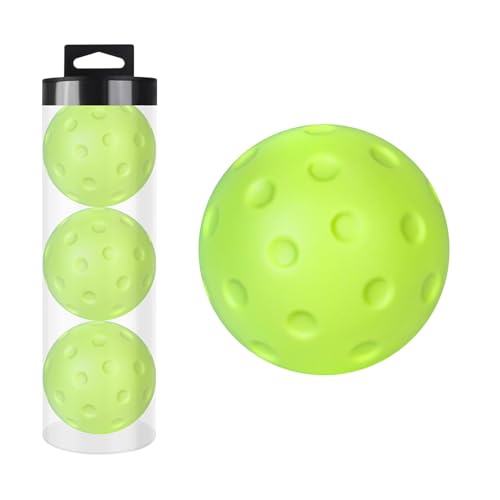 静音フォームピックルボール 3個セッド ソフトピックルボール 練習ボール ピックルボール PU フォーム 軽量 ノイズ低減 回転 予備球 トレーニングボール 練習器具 スポーツ用品アクセサリー 屋内 屋外用