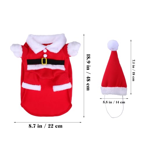 Disfraz de Santa Claus para Perro Rojo XL miniatura 2