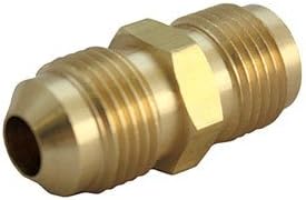 Jmf Flare Union 5/8  Flare X 3/8  Flare Yellow Brass Lead Free