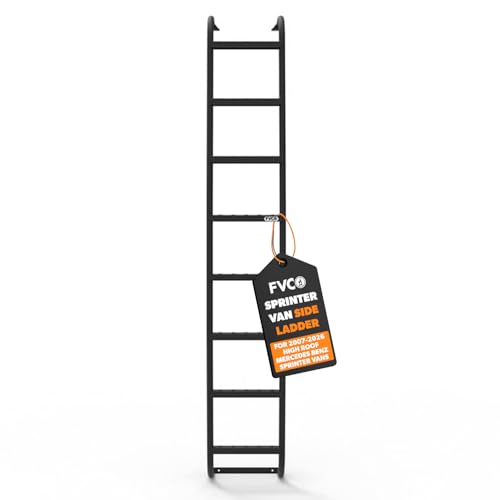Image of FVC Side Ladder for High Roof Mercedes Benz Sprinter 8-Step | Van Ladder, 18lb