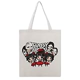 [KLIOCMF] ベビーメタル Babymetal キャンバス トートバッグ ショルダーバッグ ミーティング鞄 買い物袋 肩掛け 手提げ エコ袋 軽量 大容量 収納鞄 おしゃれ 人気 通勤 通学 キャンプ ダンス ハイキング ウォーキング ヨガ 旅行用 男女兼用