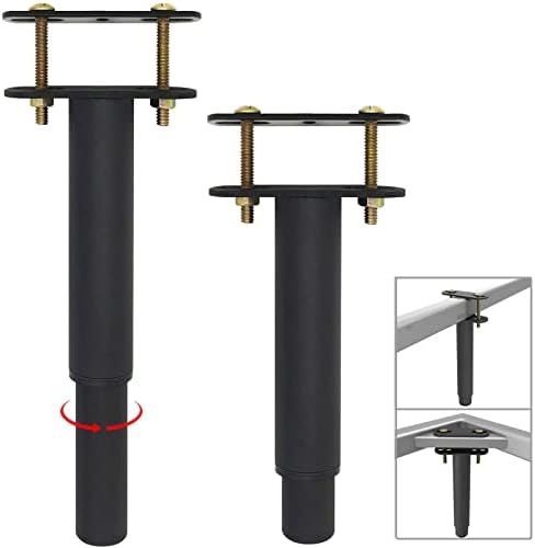 4PCS (10"-17") Adjustable Height Center Support Leg for Bed Frame, Bed Center Slat Heavy Support Leg, Extra Durable Steel Furniture Foot | Suitable for Bed Frame Sofa Furniture Cabine Foot Legs