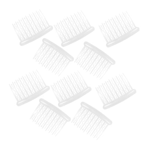 DECOMELODY 10個 ヘアコームアクセサリー 伸縮スパイス 櫛 ネイルプッシャー 収納ラックスパイス フィラー ミニミラー 女性のくし 小さなローラーブラシ プラスチック Transparent