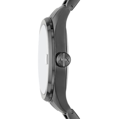 Image of Armani Exchange Watch for Men, Charcoal and Dark Blue, 42 mm, Bracelet