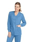 Grey's Anatomy Women's Junior Fit 4 Pocket Sport Button Front Scrub Jacket