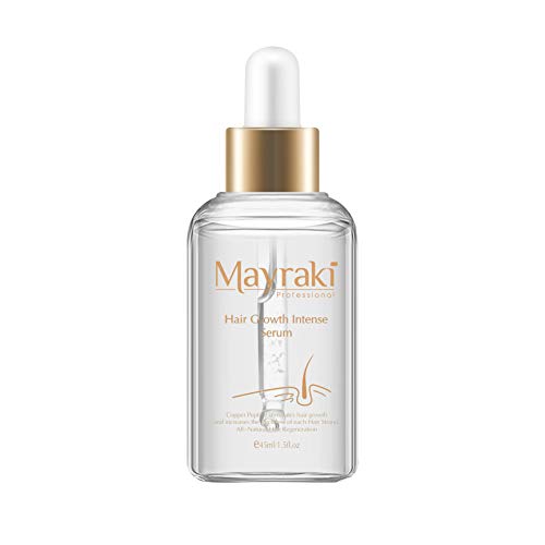 Mayraki Hair Growth Serum - Intense (45 ml/1.52 fl. oz), Hair Growth Serum Women with Copper Peptides, Hair Serum for Women, Hair Products for Hair Loss and Hair Thinning, Hair Growth Peptide Serum