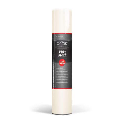 OESD Polymesh Cut-Away Stabilizer White 10" x 10 Yard Roll