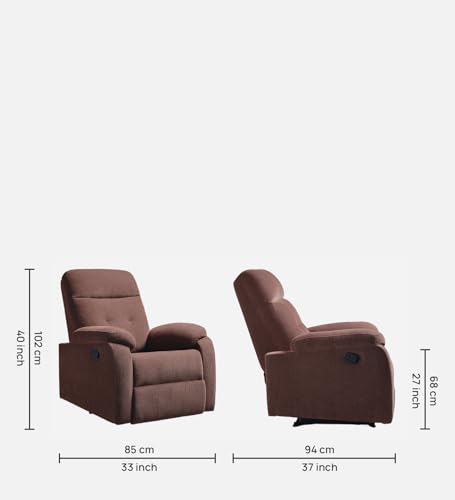 Image of Sleepyhead RX5 - Single Seater Fabric Recliner (Turkish Brown)