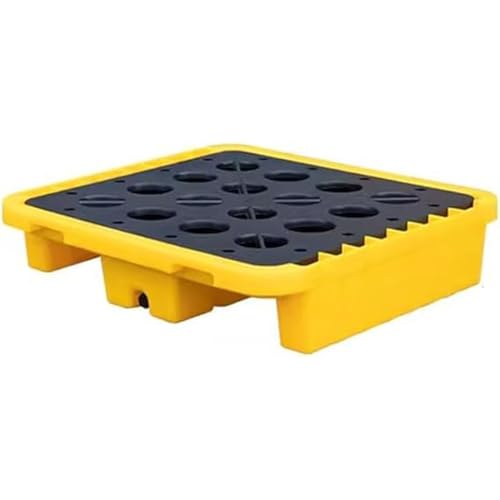 Palé de contención de derrames y plataforma modular anticaídas para almacén