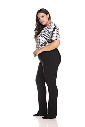 Calça Leg & Cia Legging Reta Preta Tamanho 44