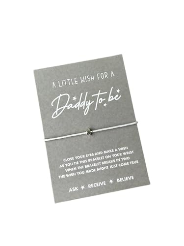 Daddy to be wish bracelet. Pregnancy wish bracelet. Dad to be gift.