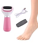 Electric Callus Remover for Feet Callus Remover Foot Callus Remover Tool Foot Buffer Electric Foot Calloused Feet Remover Tool Pedicure Supplies USB Charging and Battery Power＋1 Roller（Pink）