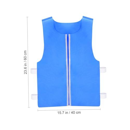 Chaleco refrigerante UKCOCO de tejido sintético PVA azul ajustable para hombres 7