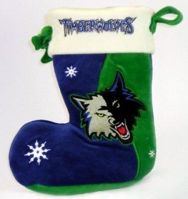 FOCO Forever Collectibles NBA Minnesota Timberwolves Holiday Stocking, Team Colors, One Size