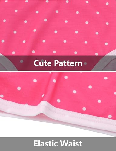 SEAUR Patterned Briefs for Teen Girls Soft Mid Waist Underwear Breathable Knickers 5 Pack 8-14 Years4