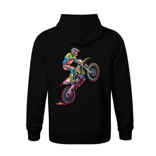 Kids Vintage Motocross Motorbike Boys Girls Lightweight Kangaroo Pocket Fleece Hoodies3