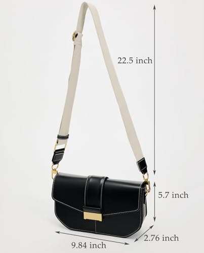 Trendy Small Shoulder Bag Stylish Crossbody Purse for Women Wide Strap Leathe Flap Shoulder Clutch Purses3