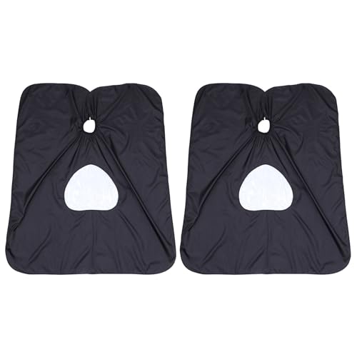 2 capes para corte de cabello con ventana negra