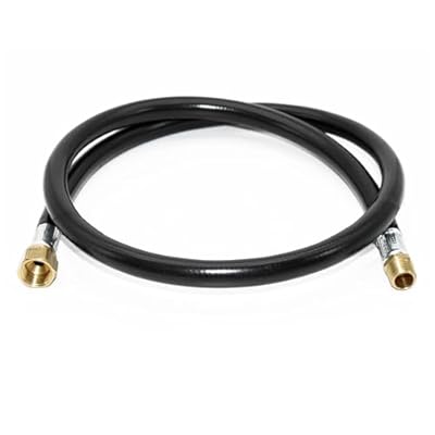 Flame King Thermo Plastic Hose Assembly For LP and Natural Gas, 48 Inch, 3/8 Inch ID - 100383-48, Black